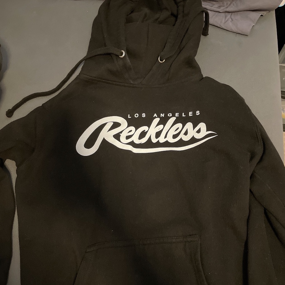 Young and Reckless Black Hoodie small